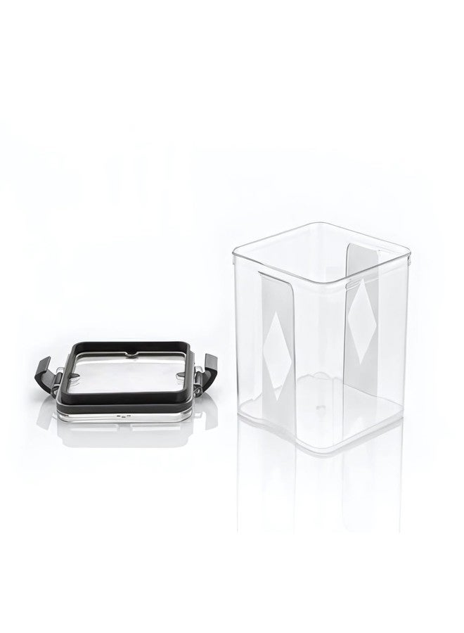 Oblivion Airtight Plastic Kitchen Container Set - 700 ml Transparent Food Storage and Containers for Kitchen | Stackable Pantry Jars, Kitchen Storage Box, Kitchen Accessories Items for Home (Set of 4) - Image 3